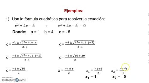 Ecuación De 2º Grado Por Fórmula Youtube