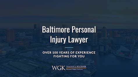 William G Kolodner Personal Injury Lawyers Baltimore Personal Injury