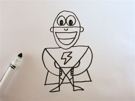 How To Draw A Cartoon Superhero 🏠 Easy Drawing For Kids