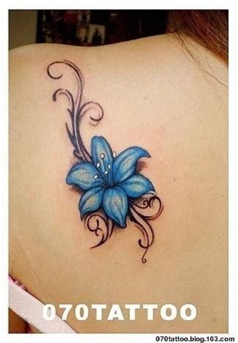 Bright Blue Orchideen Tattoo Handgelenk Tattoos Lilien Tattoo