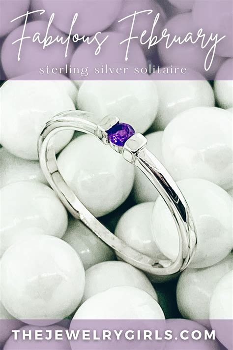 Amethyst Ring February Birthstone Ring Amethyst Jewelry Etsy Purple