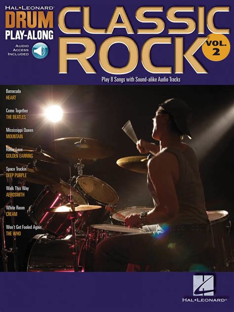 Hal Leonard Classic Rock Drum Play Along Volume 2 Drum Set Book