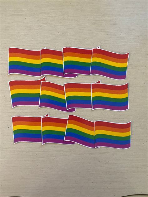 Lgbt Sticker Set Of 3 Pride Flag Sticker Lgbt Stickers Etsy