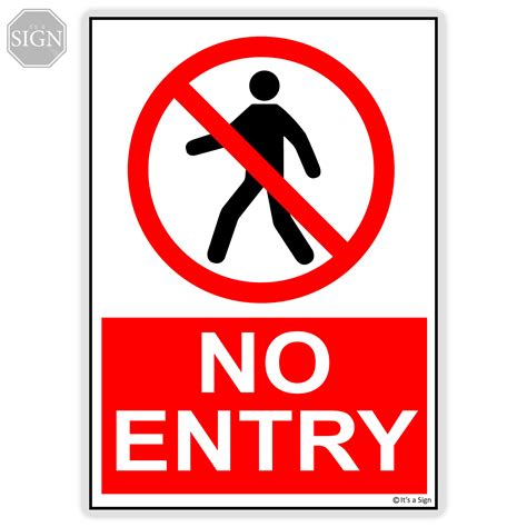 No Entry Sign Laminated Signage A4 Size Lazada Ph