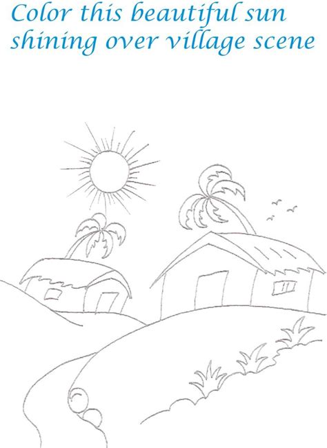 With more than nbdrawing coloring pages landscape, you can have fun and relax by coloring drawings to suit all tastes. Village scenery coloring printable