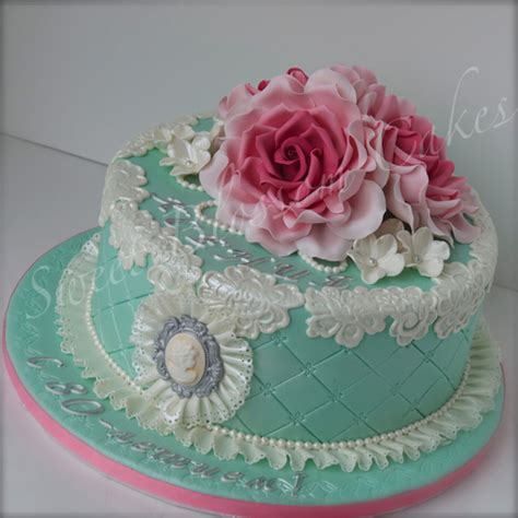 shabby chic birthday cake