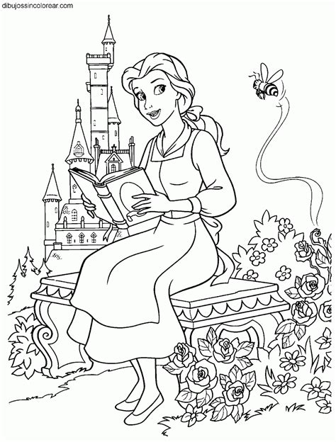 Dibujos Sin Colorear Dibujos De Bella De La Bella Y La Disney
