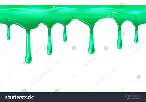 Dripping Seamless Green Dripps Liquid Drop Stock Vector Royalty Free