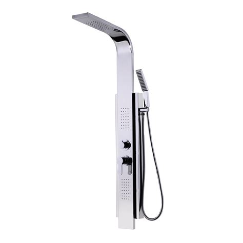 Ujia 3001w Silver Stainless Steel 304 Rainfall Shower Panel Bathroom Shower Set Body Massage Jet