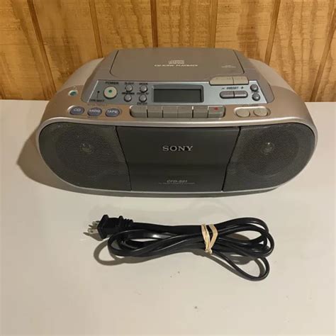 SONY CFD S PORTABLE Boombox Am FM Radio CD Cassette Tape Corder EUC Tested PicClick