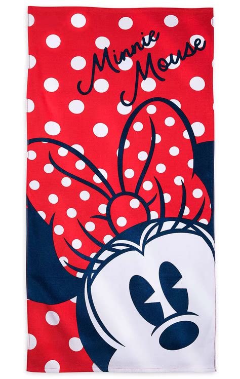 Minnie Mouse Red Beach Towel By Disney Usa New With Tags