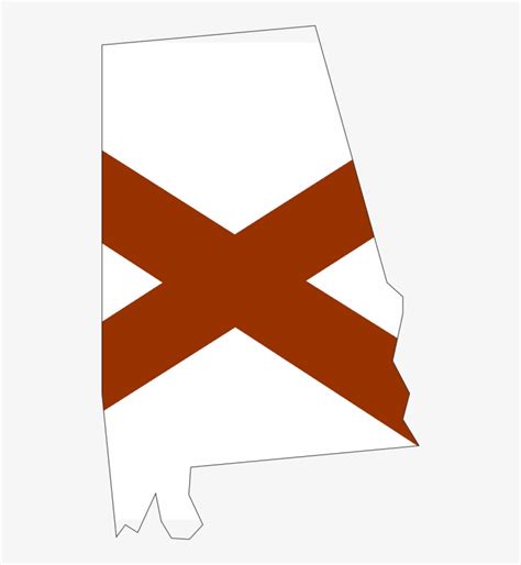 Vector Graphics Alabama State Outline With Flag Free Transparent