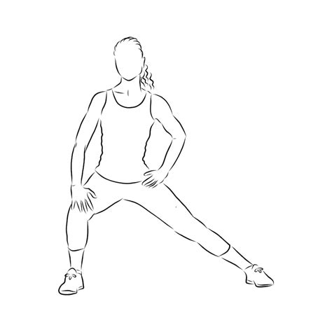 Premium Vector Continuous Line Drawing Of Exercising Woman