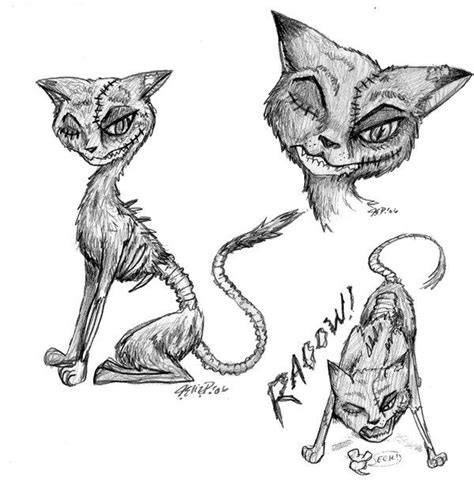 Zombie Cat Drawings By Davenevanxaviour On Deviantart Zombie Cat