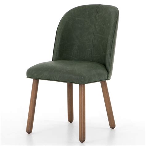 Did you scroll all this way to get facts about green leather chair? Aubree Modern Green Leather Dining Chair | Dining chairs ...