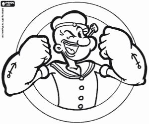 O Personagem Popeye O Marinheiro Para Colorir E Imprimir