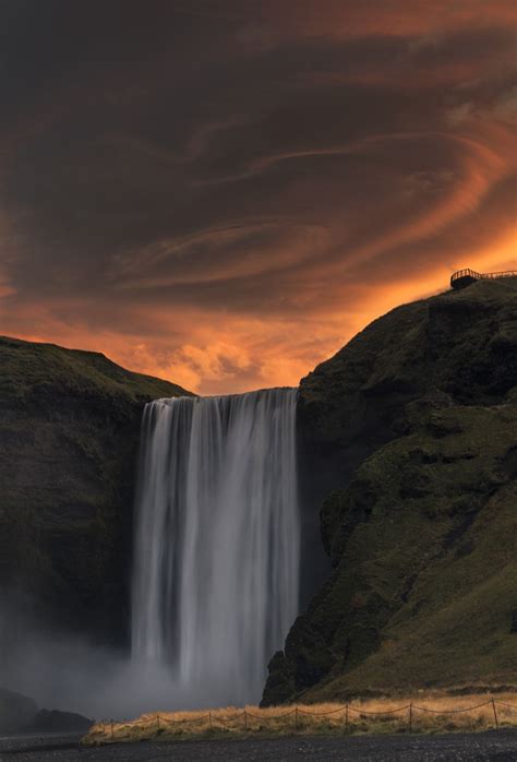 Skogafoss Iceland Waterfalls Waterfall Landscape Photography