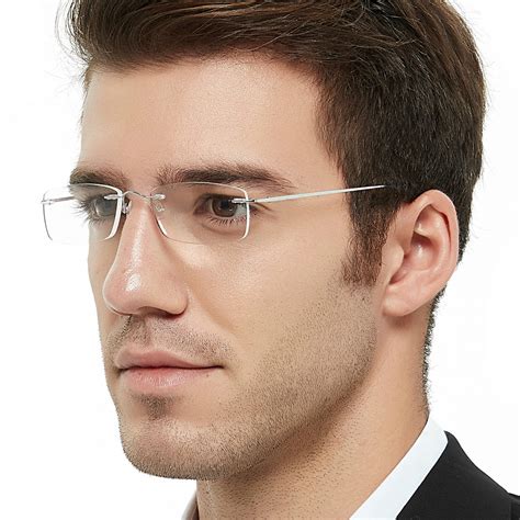 occi chiari blue light blocking reading glasses mens super lightweight reader full titanium