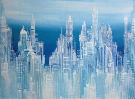 New York High Rise 2012 Acrylic Painting By Irina Rumyantseva