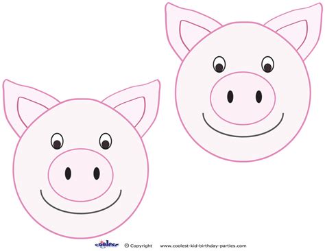 Pig Face Template Clipart Best