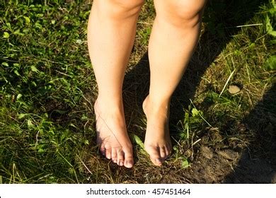 Naked Foots On Wild Soft Grass Stock Photo Shutterstock
