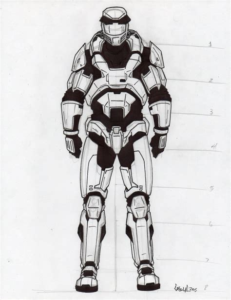 Drawing Master Chief Sketch By The Scorpion Art OurArtCorner