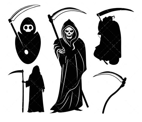 Grim Reaper Svg Bundle Png Pdf Skeleton Svg Scythe Svg
