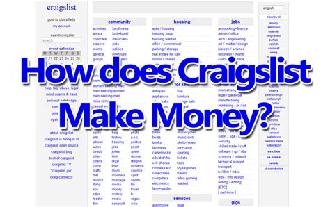 How Does Craigslist Make Money Online Toughnickel