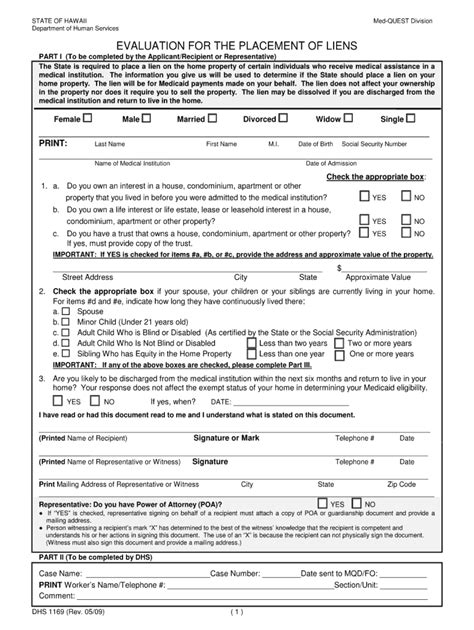 Dhs 1252 Form Hawaii Fill Out And Sign Online Dochub