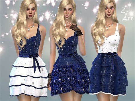 The Sims Resource Starry Sky Dress By Zuckerschnute20 • Sims 4 Downloads
