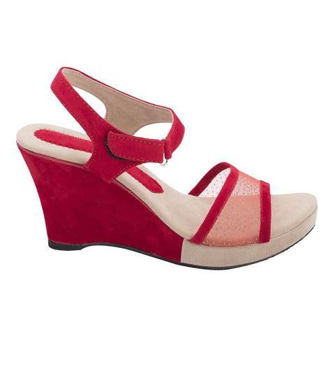 Pretty Feet Red Women Wedges Price In India Buy Pretty Feet Red Women