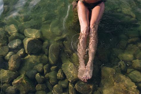 Female Legs In The Water By Stocksy Contributor Michela Ravasio