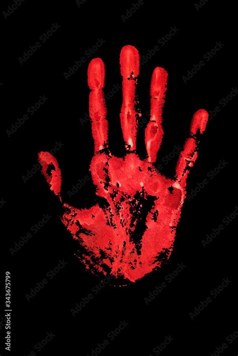 Details 200 Bloody Handprint Black Background Abzlocalmx