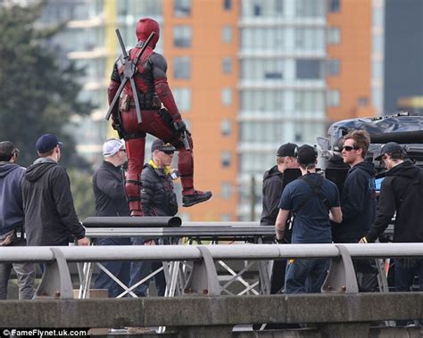 Ryan Reynolds And Stunt Double Suit Up And Jump Right Into Action