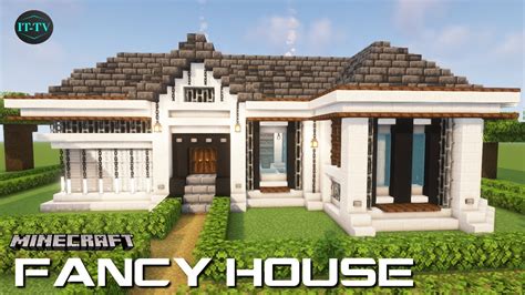 How To Build A Fancy House In Minecraft Tutorial 2 Youtube