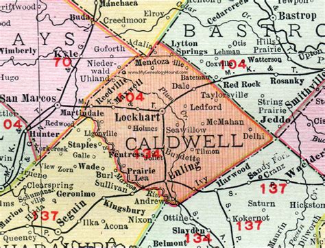 Caldwell County Map Map Of Caldwell County Texas Images And Photos Finder