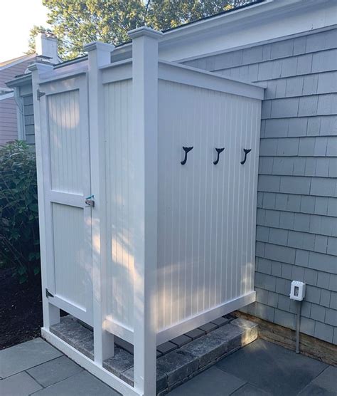 Pvc Outdoor Shower Azek Option Outdoor Shower Enclosure Outdoor