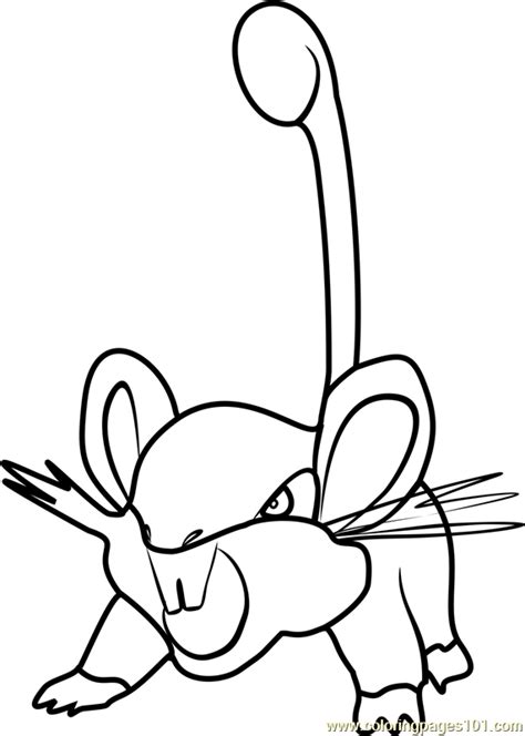 Mpokemon Rattata Coloring Coloring Pages