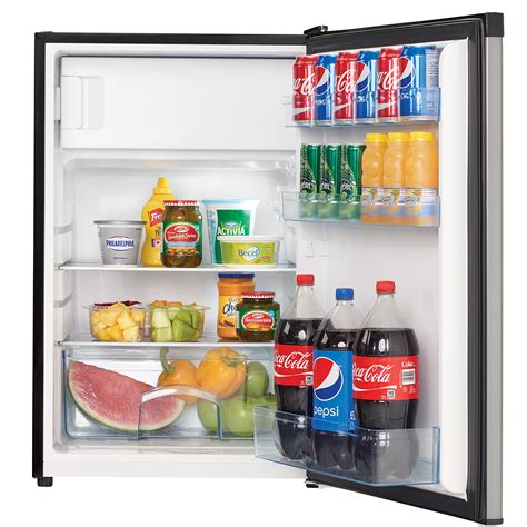 Danby 45 Cubic Feet Compact Refrigerator W True Freezer Steel Open