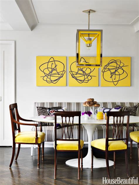 Black And Yellow Dining Room Modern Dining Room Greg Natale