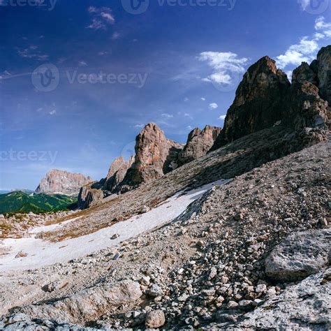 Rocky Mountains At Sunset Dolomite Alps Italy 6694836 Stock Photo At