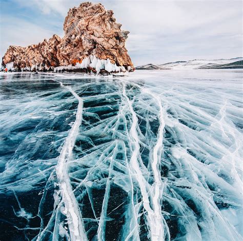 Photographer Spent 3 Days Walking On Frozen Baikal The Deepest And