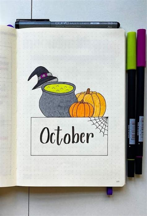 30 Genius October Bullet Journal Cover Ideas For Spooky Season The