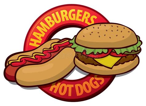 Download Hamburger Hot Dog Stock Vector Illustration Of Logo