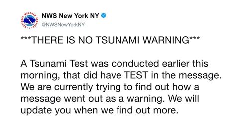 False Tsunami Warning Alert Sends Ny East Coast In Panic