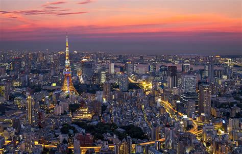Building City Cityscape Japan Night Skyscraper Tokyo Tokyo Tower