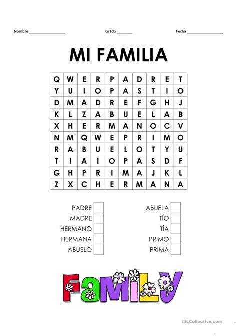 Mi Familia Enseñanza De Las Letras Letras Para Niños Sopas De