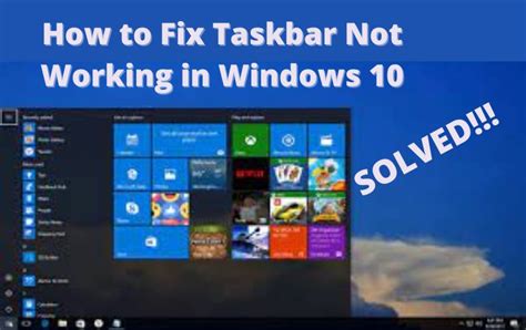 How To Fix Taskbar Not Working In Windows 10 Suntamah