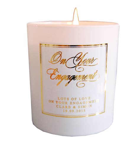 Personalised Engagement T Candle Soy Wax By The Luxe Co