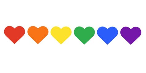 Rainbow Flag Lgbt Symbol On Heart 533187 Vector Art At Vecteezy